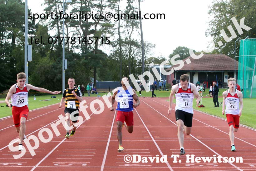 100 metres, NECAA Open Meeting, Morpeth, Sunday, September 27th. David T. Hewitson/Sports for All Pics